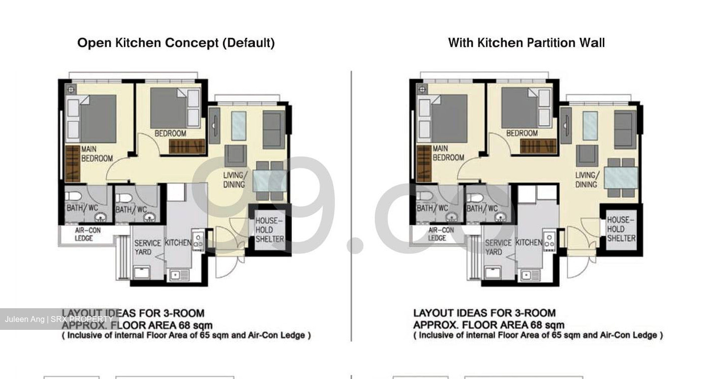 Blk 658A Waterway Sunray (Punggol), HDB 3 Rooms #533846591